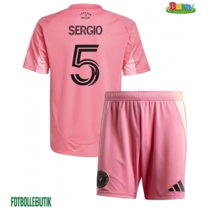 Inter Miami Sergio Busquets #5 Hemmaställ Barn 2025-26 Kortärmad (+ Korta byxor)